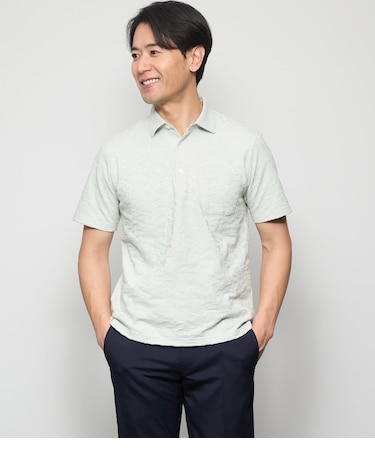 【吸水速乾】COOL COMFORT ジャカードカッタウェイポロシャツ