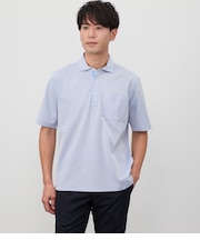 【吸水速乾】COOL COMFORT ジャージーサッカーストライプ ポロシャツ