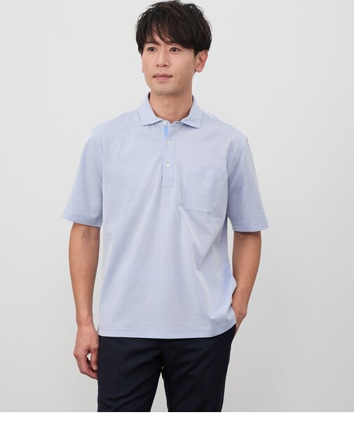 【吸水速乾】COOL COMFORT ジャージーサッカーストライプ ポロシャツ