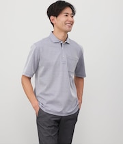 【吸水速乾】COOL COMFORT ジャージーサッカーストライプ ポロシャツ