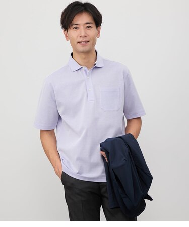 【吸水速乾】COOL COMFORT ジャージーサッカーストライプ ポロシャツ