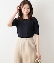 TCホールガーメント(R)  求心透かし柄5分袖プルオーバー