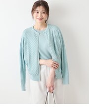 【L】TCホールガーメント(R)  透かし柄カーディガン