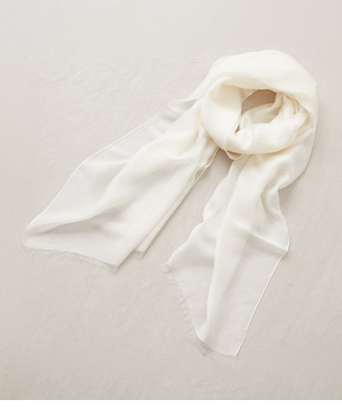 【接触冷感】シルク混無地ストール