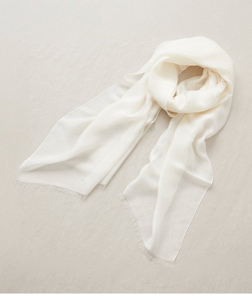 【接触冷感】シルク混無地ストール