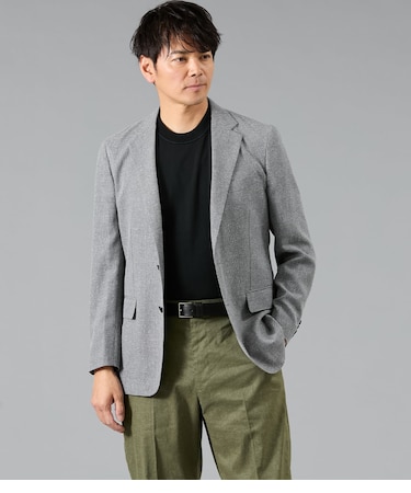 三者混メッシュ サマーツィード ジャケット