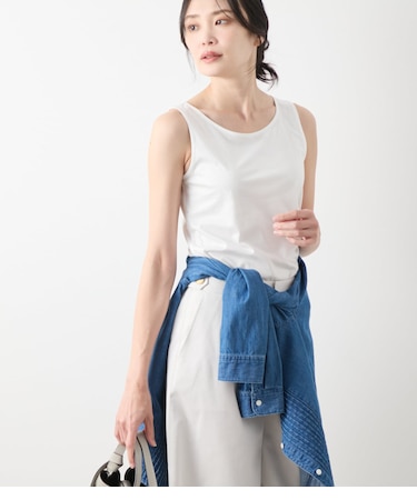【接触冷感】セルロースコットンスムース タンクトップ