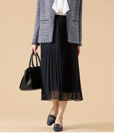 シフォンジョーゼット プリーツスカート