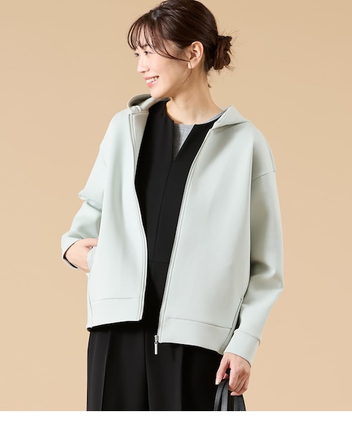 【L】【ストレッチ】コットン混ダンボール パーカー