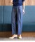スラブシャンブレー タックワイドパンツ
