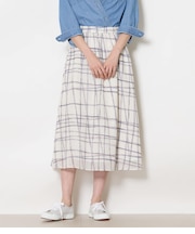 シアースウィングチェック ゴムギャザースカート