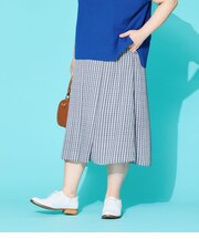 【L】グリットプリント タックスカート