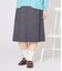 【L】【ウォッシャブル】ウールピンヘッド Aラインスカート