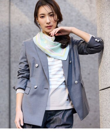 【ウォッシャブル】ウールオックス ダブルブレストブレザー