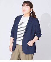 【L】【吸水速乾・接触冷感・防しわ・ウォッシャブル】ドライクロス 1釦テーラードジャケット