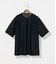 ジャカードストライプ ヘンリーネック Tシャツ