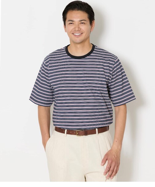 【吸水速乾】COOL COMFORT ニューヨーカーボーダー 半袖Tシャツ