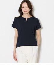 【大きいサイズ】キーネックパールビジュープルオーバー レディース セットアップ対応 イージーケア