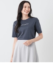 半袖クルーネックロゴTシャツ レディース コットン