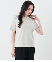 半袖クルーネックロゴTシャツ レディース コットン