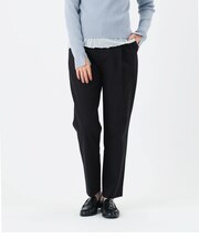 ワンタックチノパンツ レディース コットンレーヨンツイル
