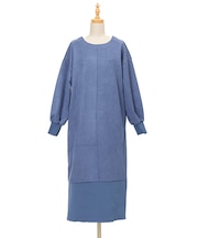 2WAYスエード+リブワンピース