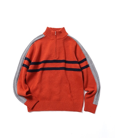 ウォッシャブルスタンド胸ラインニット