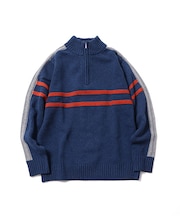 ウォッシャブルスタンド胸ラインニット