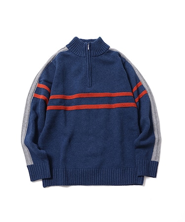 ウォッシャブルスタンド胸ラインニット