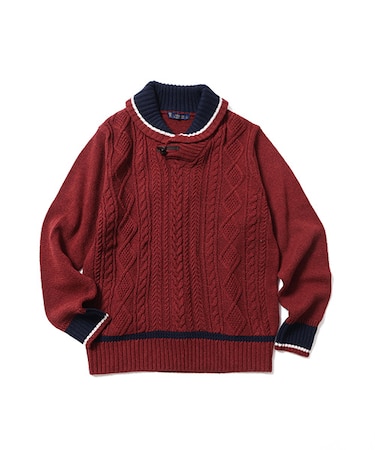 ウォッシャブルトグルショールニット