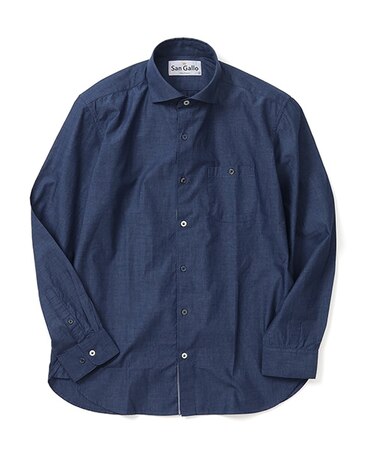 San Galloワイドカラー長袖シャツ