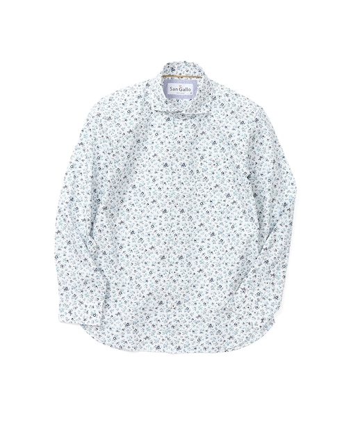 San Gallo総柄プリント長袖シャツ
