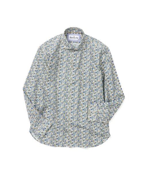 San Gallo総柄プリント長袖シャツ