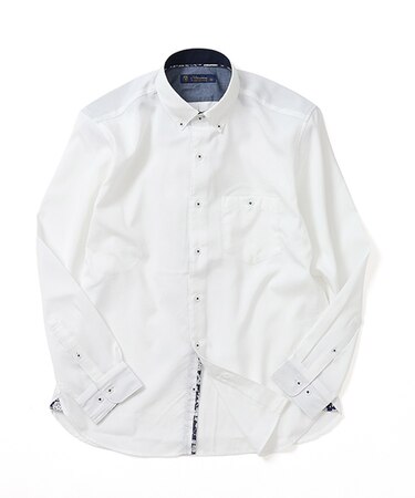 シアサッカーボタンダウンシャツ