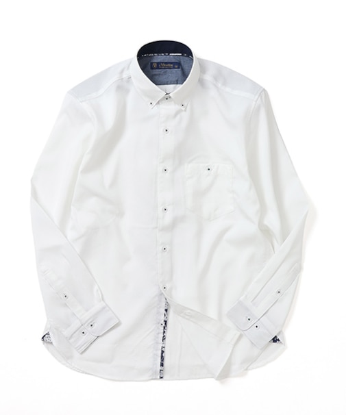 シアサッカーボタンダウンシャツ