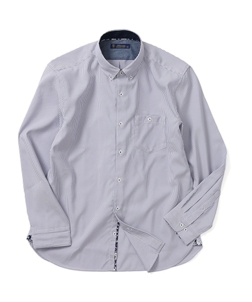 シアサッカーボタンダウンシャツ
