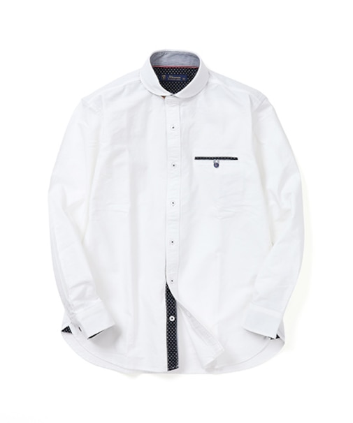 【洗濯機洗い可】オックスショールカラーシャツ