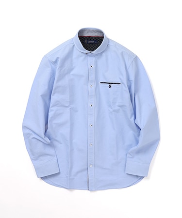 【洗濯機洗い可】オックスショールカラーシャツ
