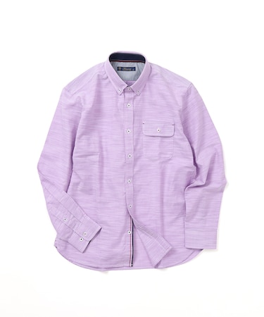 【洗濯機洗い可】スラブオックスボタンダウンシャツ