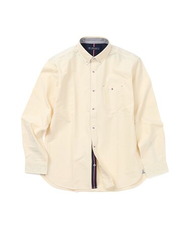 【洗濯機洗い可】オックステープ使いボタンダウンシャツ