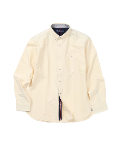 【洗濯機洗い可】オックステープ使いボタンダウンシャツ