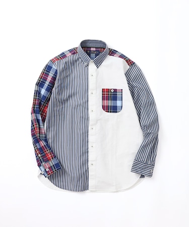 【洗濯機洗い可】クレイジーボタンダウンシャツ