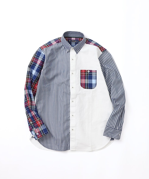 【洗濯機洗い可】クレイジーボタンダウンシャツ