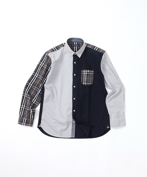 【洗濯機洗い可】クレイジーボタンダウンシャツ