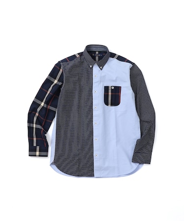 【洗濯機洗い可】クレイジーボタンダウンシャツ