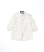 【洗濯機洗い可】ドビーボタンダウン7分袖シャツ