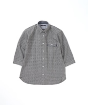 【洗濯機洗い可】ドビーボタンダウン7分袖シャツ