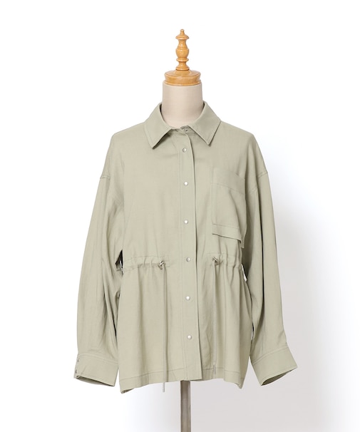 【手洗い可】シルキーリネンシャツジャケット