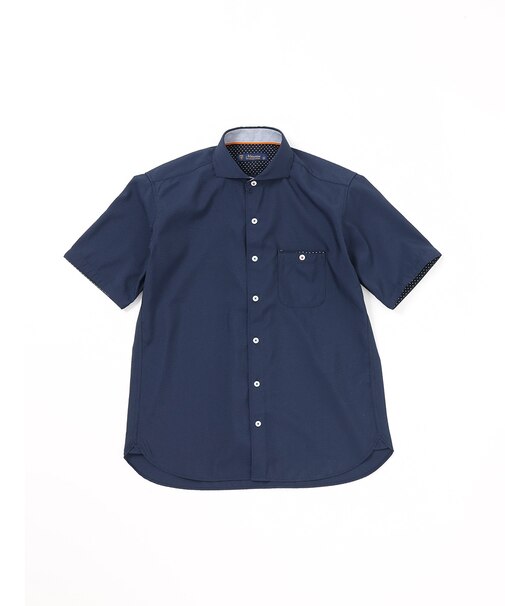 【手洗い可】シアサッカー半袖シャツ