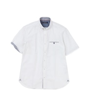 【洗濯機洗い可】オックスショールカラー 半袖シャツ